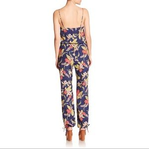 Polo by Ralph Lauren Blue Floral-print Jumpsuit